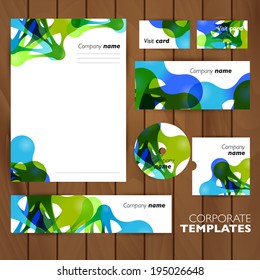 Corporate identity business set design. Abstract background. Vector illustration. Metaball.