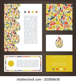 Corporate identity business set. Design template with abstract geometric elements.