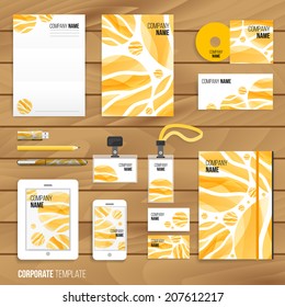 Corporate identity business set design. Abstract background. Vector illustration.