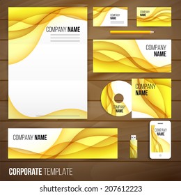 Corporate identity business set design. Abstract background. Vector illustration.