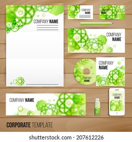 Corporate identity business set design. Abstract background. Vector illustration.