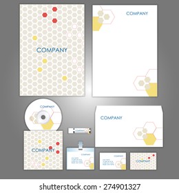 Corporate identity business set design. Abstract background