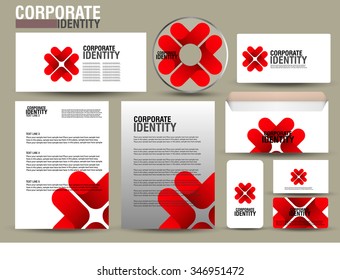 Corporate identity business set design. Abstract background Vector illustration.