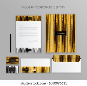 Corporate identity business set. Modern stationery template design. Documentation for business.Set of envelope, card, folder, etc. Vector illustration.Abstract background