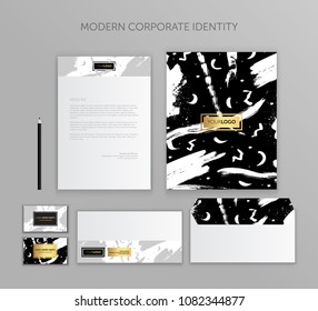 Corporate identity business set. Modern stationery template design. Documentation for business.Set of envelope, card, folder, etc. Vector illustration.Abstract background