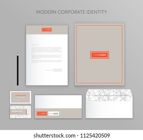 Corporate identity business set. Modern stationery template design. Documentation for business.