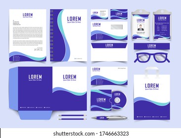 Corporate identity business set template. Blank cd - dvd, business cards, envelope, Folder . Fully editable eps10 vector illustration