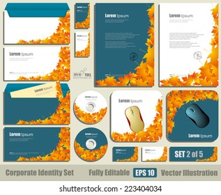 Corporate Identity Business Set Template. Blank Cd - Dvd, Business Cards, Envelope, Mouse Pad. Fully Editable Eps10 Vector Illustration