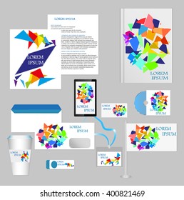 Corporate identity business set. Vector illustration.