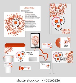 Corporate identity business set. Vector illustration.
