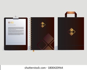 corporate identity for business in white background vector illustration design