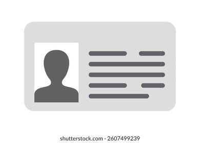Corporate Identity Card Icon Vector, id card icon vector illustration, employee id badge icon, office staff id card vector, digital identity card symbol