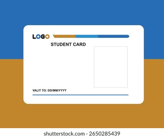 Corporate identity card template collection. Employee or student ID card set design for office or school. Print-ready identification card template