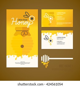 Corporate identity for a company producing bee honey