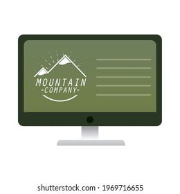 corporate identity computer isolated icon