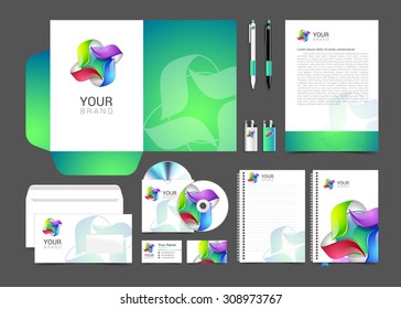 corporate identity creative color template design, business