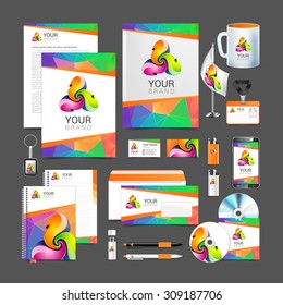 corporate identity creative color template design, business