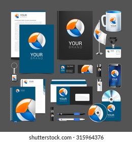 corporate identity creative color template design, business