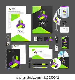corporate identity creative color template design, business
