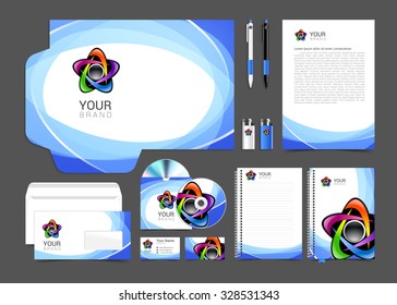 corporate identity creative color template design, business
