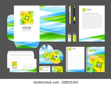 corporate identity creative color template design, business
