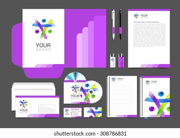 corporate identity creative people package template design.
