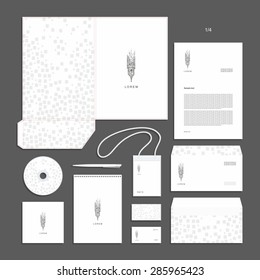 Corporate identity design abstract vector - Stationery set design.