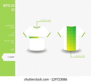 Corporate identity design for business - Abstract green Vector uniform tshirt design template - Vector illustration