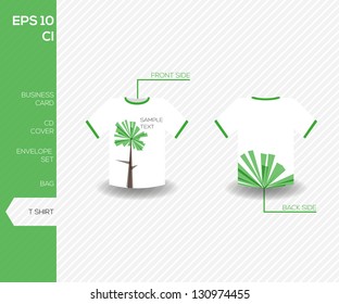 Corporate identity design for business - Abstract green Vector uniform tshirt design template - Vector illustration