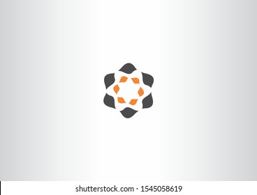 Corporate identity design element with black and orange color