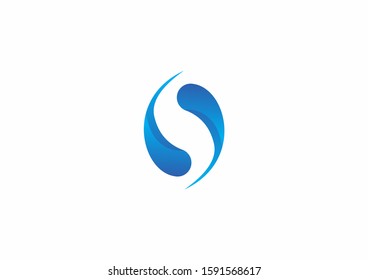 Corporate identity design element. Whirlpool vector logo illustration
