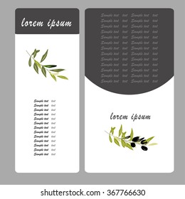 Corporate identity design. List of names.Vector illustration