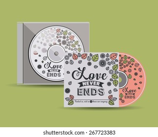 Corporate identity design over green background, vector illustration
