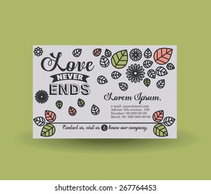 Corporate identity design over green background, vector illustration