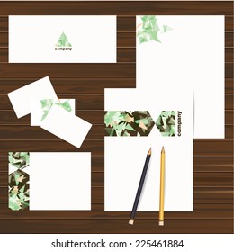Corporate identity design set. Nautical.Vector Eps 10.