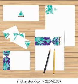 Corporate identity design set. Nautical.Vector Eps 10.