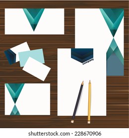 Corporate identity design set. Nautical.Vector Eps 10.