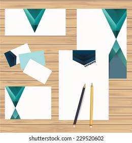 Corporate identity design set. Nautical.Vector Eps 10.