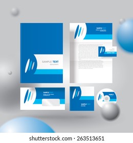 corporate identity design template abstract, cmyk profile