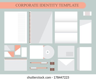 Corporate identity design template. Business kit. Vector illustration