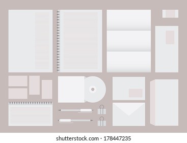 Corporate identity design template. Business kit. Vector illustration
