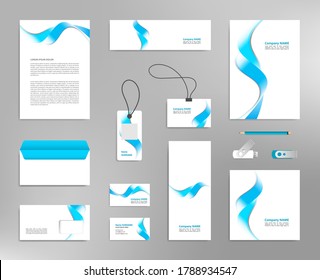 Corporate identity design template, business stationery mockup for company branding