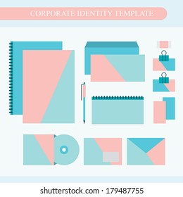 Corporate identity design template. Business kit. Vector illustration