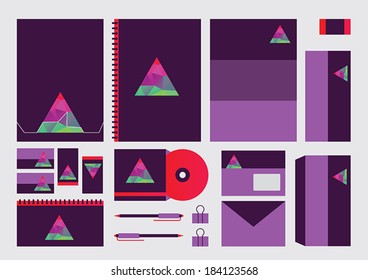 Corporate identity design template. Business kit. Vector illustration