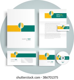 Corporate identity design template  harvest agriculture wheat