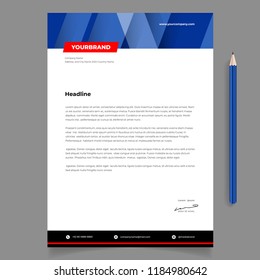 Corporate identity design template letterhead and pen mockup simple minimalist vector eps 10  