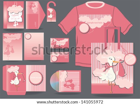 Corporate Identity Design Templates for use in baby clothing store