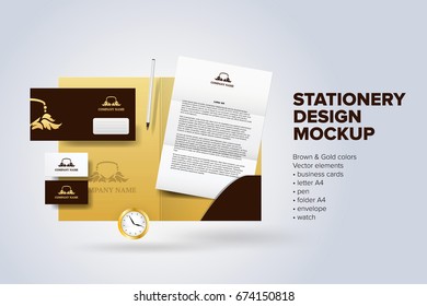 Corporate identity design vector mock up stationery