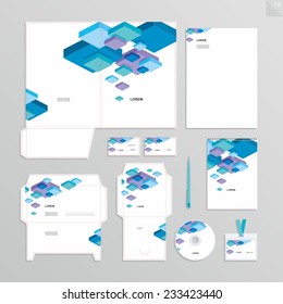 Corporate identity design vector - Stationery set design.