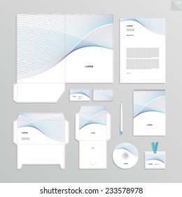 Corporate identity design vector - Stationery set design.